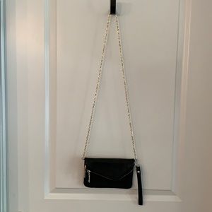 Black leather crossbody